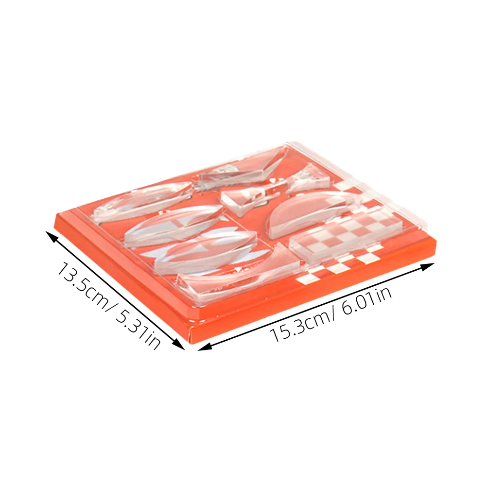 1 Set Physics Science Optical Experiment Set Educational Physics Tools Convex Concave Lenses Prism Reflection Refraction Science