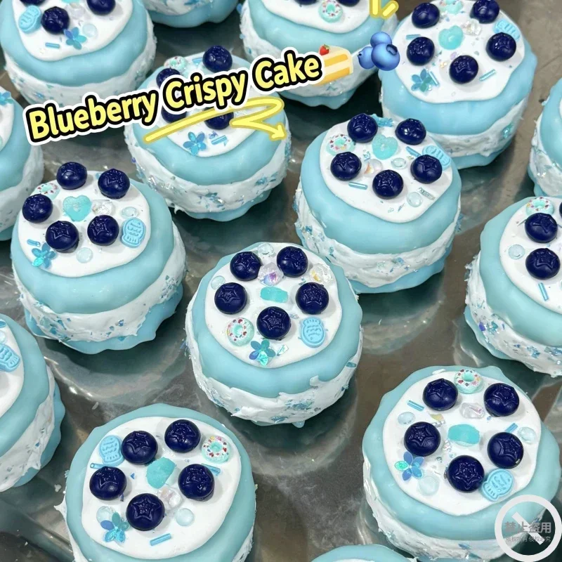 Crunchy Cake Squishy Stress Ball Fidget Toy Crunchy Squeeze Toy Round Blocks Filled ASMR Anti Stress Release Hand Relax Gift Toy image 4