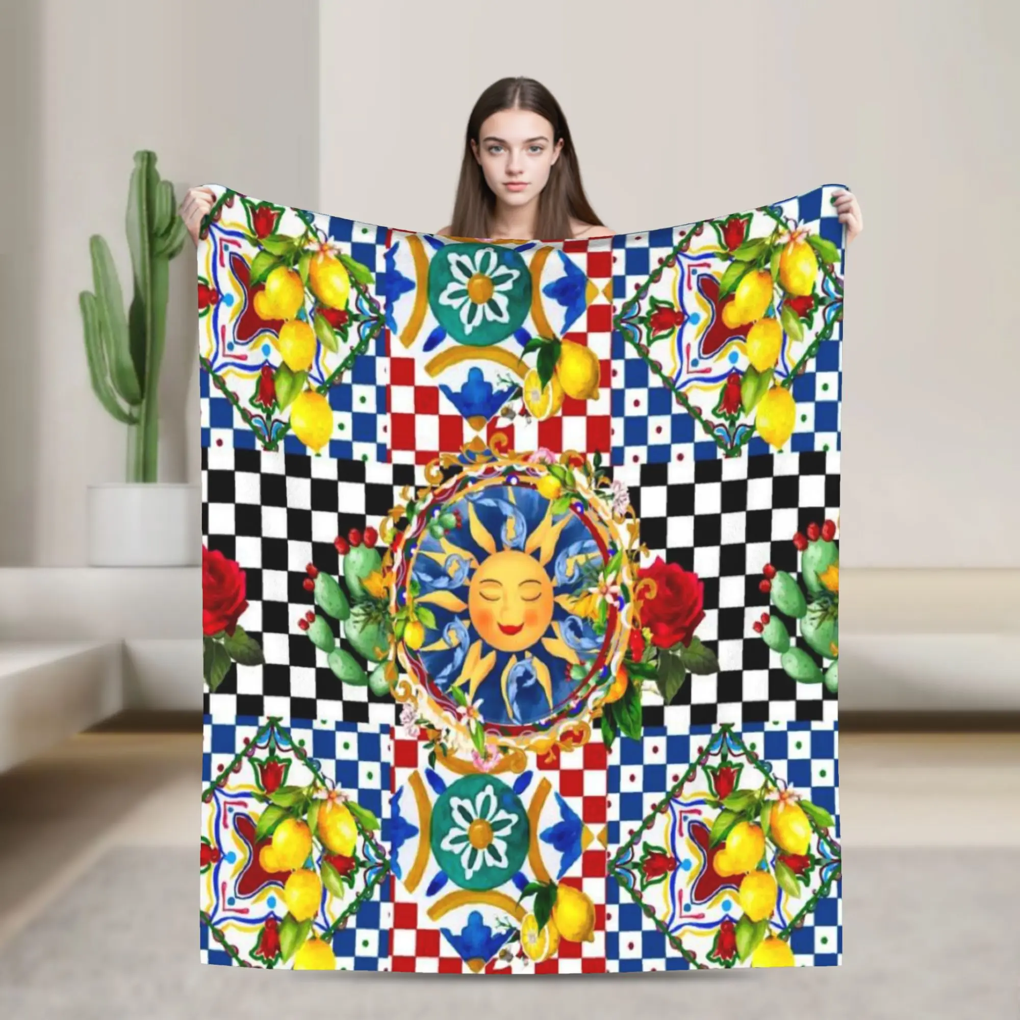 Italy Cute Print Sicilia Sicily Love Trinacria Blankets Warm  Throw Blanket Autumn Boy Girl Outdoor Camping Bedspread
