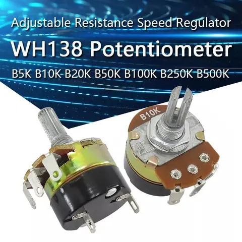 WH138-1 스위치 전위차계가 있는 가변 저항 속도 조절기 WH138-1 B5K B10K B20K B50K B100K B250K B500K Best5 WH138-1 스위치 전위차계가 있는 가변 저항 속도 조절기 WH138-1 B5K B10K B20K B50K B100K B250K B500K Best5