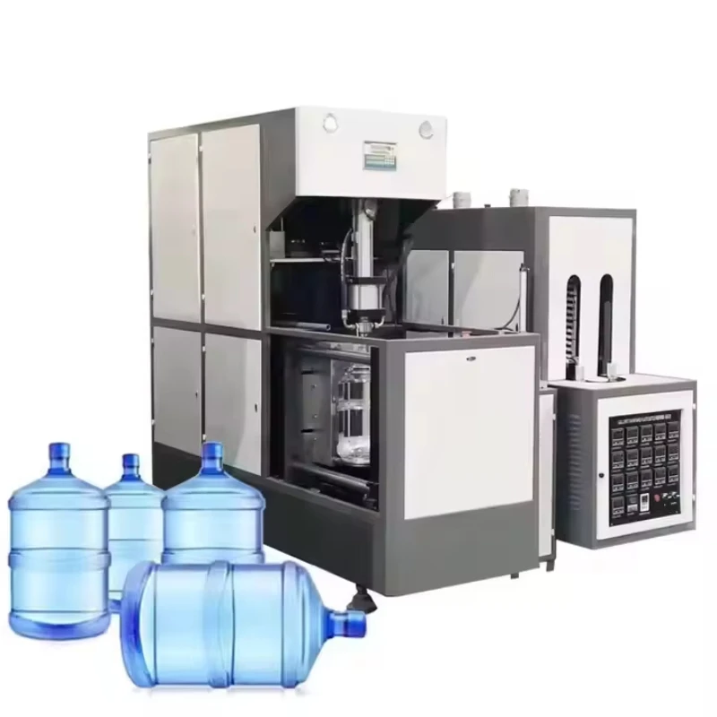 Sopladora de Botellas PET Semiautomática de 2 Cavidades, 1000-2000 BPH, para Envases de Aceite Comestible de 0.3-10L, Fácil Operación, Motor Soplador PET