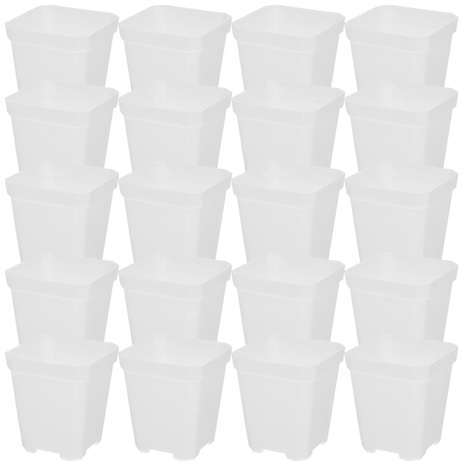 

20Pcs Small Nursery Pots with Drainage Holes Plastic Plant Pots for Home Balcony Garden Decoration Lightweight Flower Growing