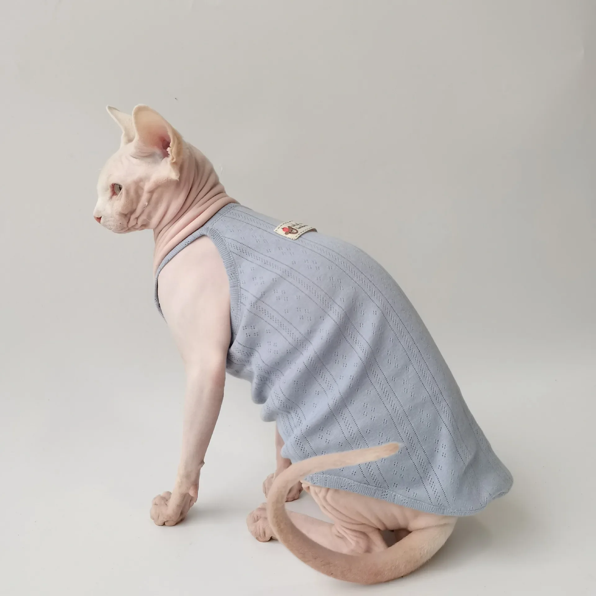 Spring and Summer Cotton Baby Fabrics Sphinx Hairless Cat Spring and Summer Camisole Vest Skin-friendly Breathable Anti-allergy