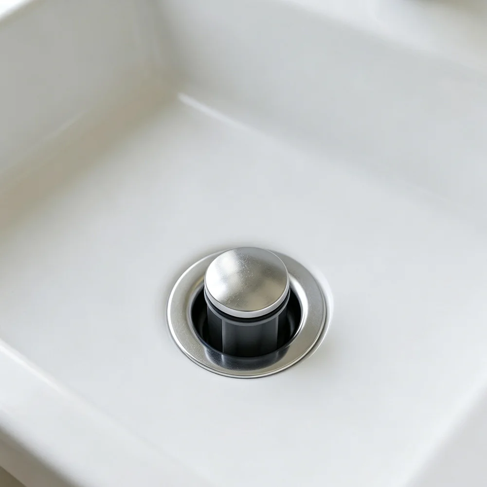 Pull-Out For sink Drain Stopper for Washbasin Applications Featuring Tool-Free Installation and Enhanced Drain Protection System