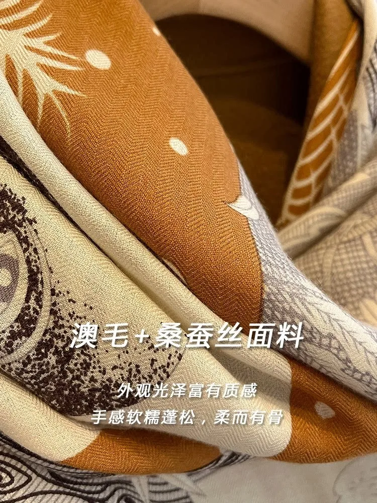 New style of women's silk and scarf large square air conditioner shawl outerwear