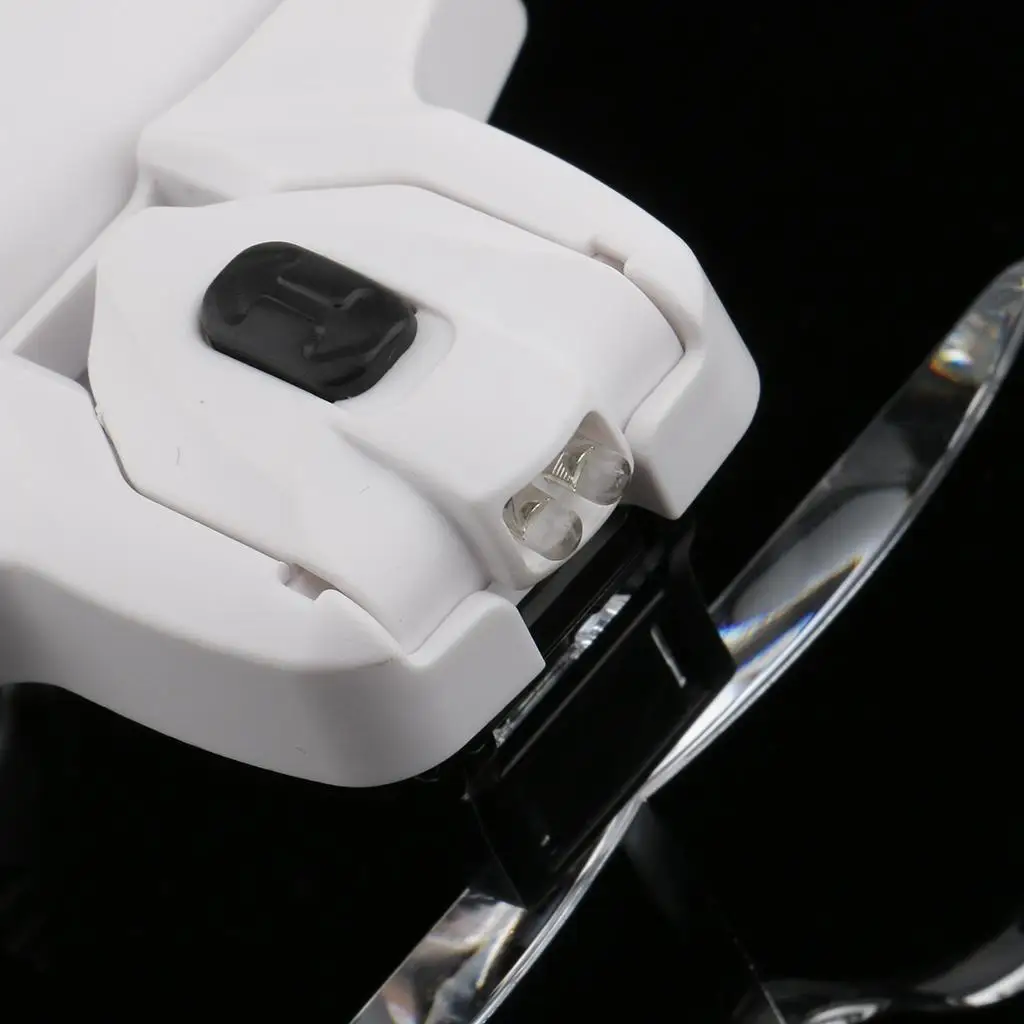 Headband Lighted Glass with 5 Lens for Hobby Watch Repair Reading