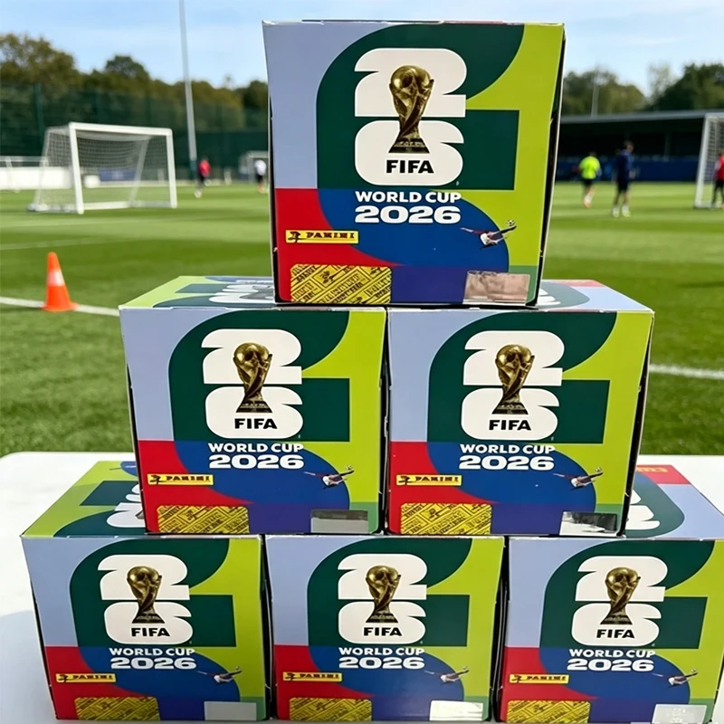 En stock Nouveau Pack d'autocollants Panini Coupe du Monde 2026 Cartes de football Panini Collection de souvenirs de football Cartes de football Panini Cadeaux