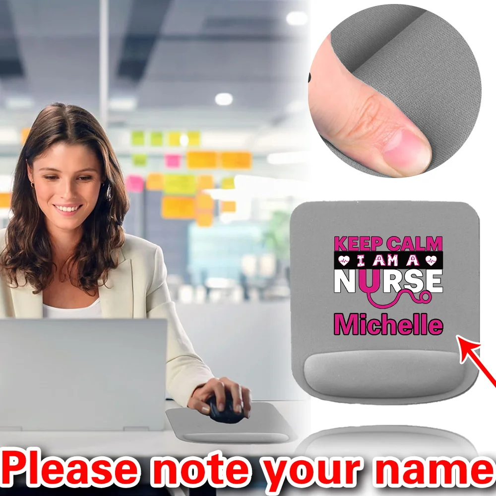 

Персонализированный коврик для мыши, подставка для запястья, простой буквенный узор, удобный и прочный коврик для мыши в компьютерном офисе