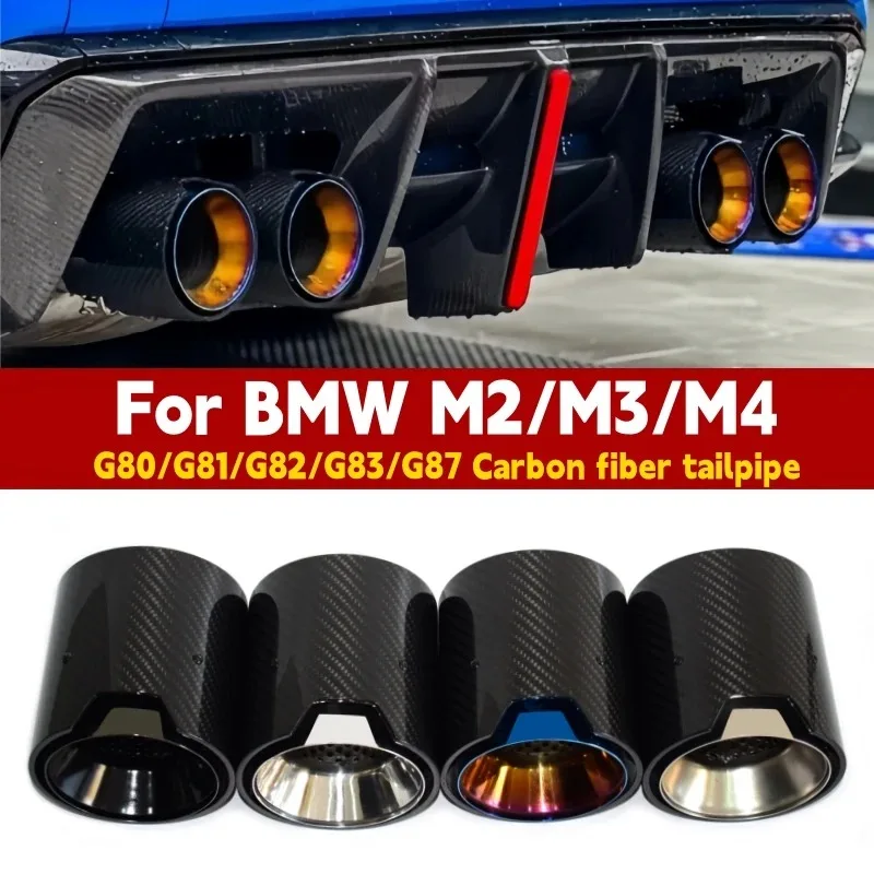 For 2020-2024 BMW M2 M3 M4 Carbon Fiber Tailpipe G80 G81 G82 G83 G87 Mperformance Exhaust Head Muffler