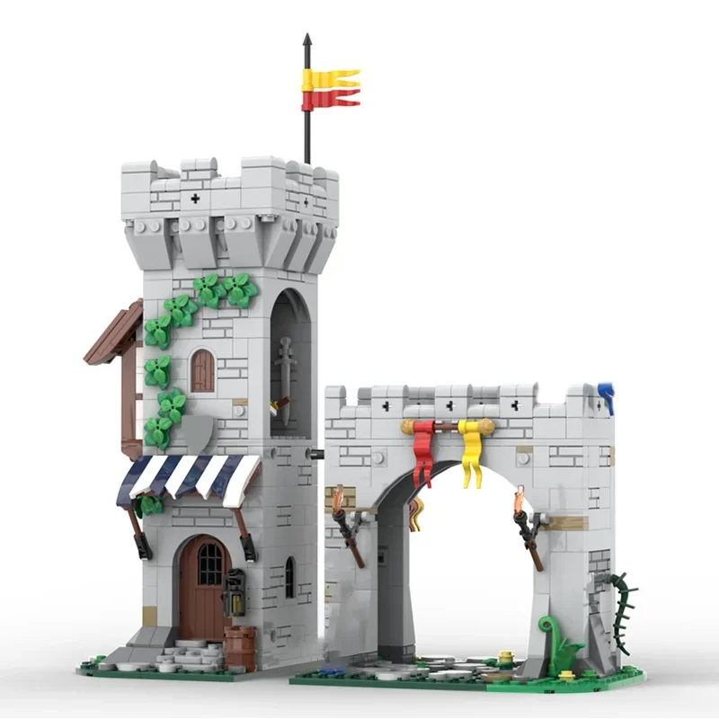 755PCS MOC Lion Knight's Modular Town Gate Castle Toy Building Blocks Educational Construction Kids Holiday Birthday Present