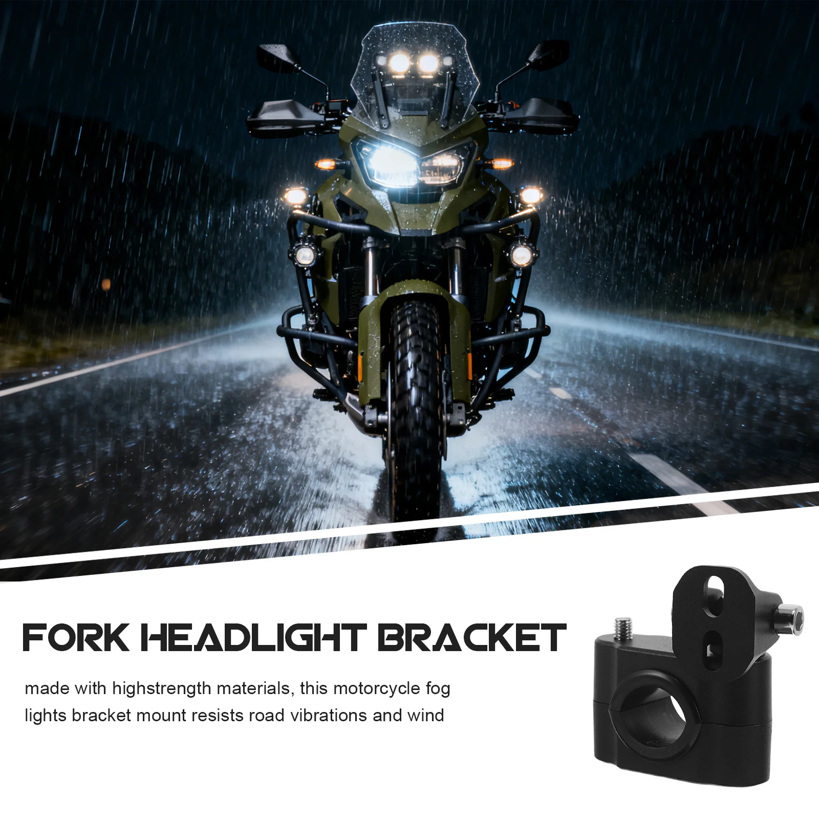 2 قطعة أضواء دراجة نارية العالمي 18-32 مللي متر المقود جبل الدراجة الضباب محول الضوء دائم مساعد حامل مصباح شوكة المصباح #4