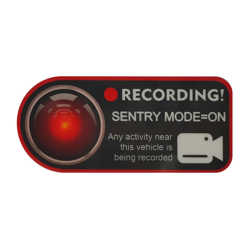 Tesla Model3/Y/S/X Sentinel Mode Car Sticker Warning Modification Interior Decoration Anti-theft Sticker Car Letter Sticker