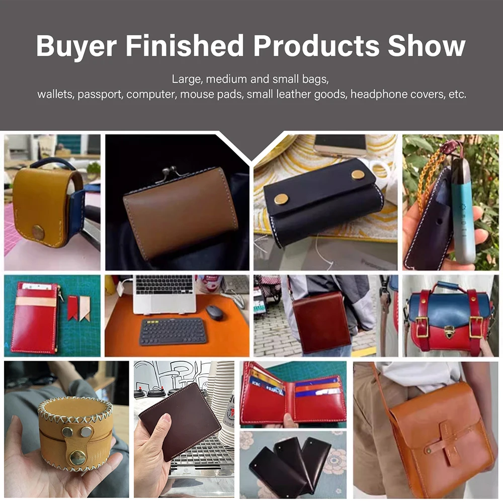 WUTA 30x60cm Top Quality New Waxed Bull Vegetable Tanned Leather Piece DIY Genuine Leather Material Full Grain Cowhide