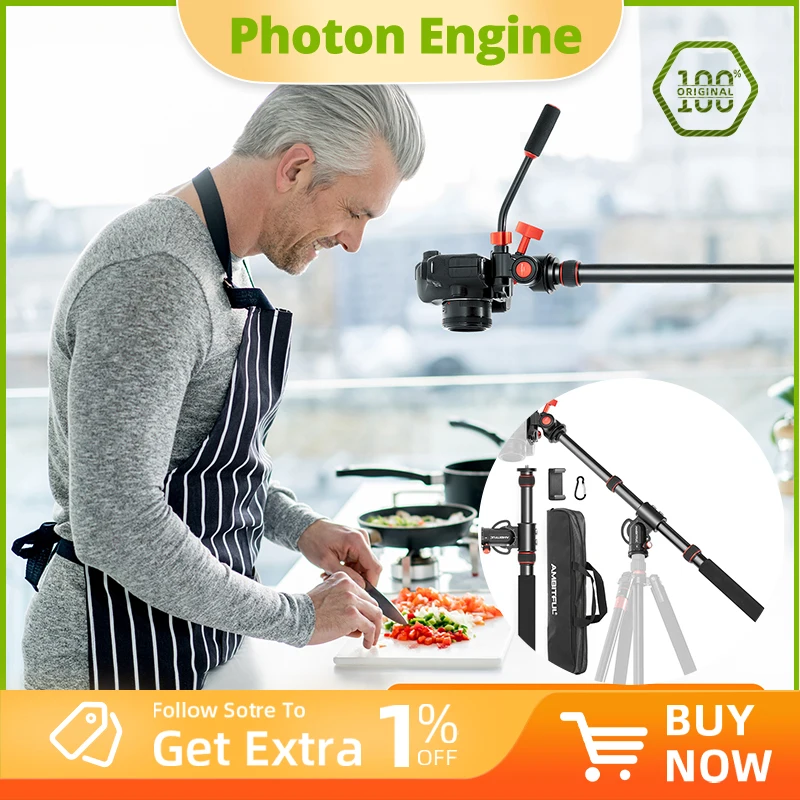 

AMBITFUL GM104 штатив из алюминиевого сплава, удлиненная перекладина, светодиодная перекладина 48-106 см, adjuatbale для sony Canon Fuji nikon и мобильного телефона