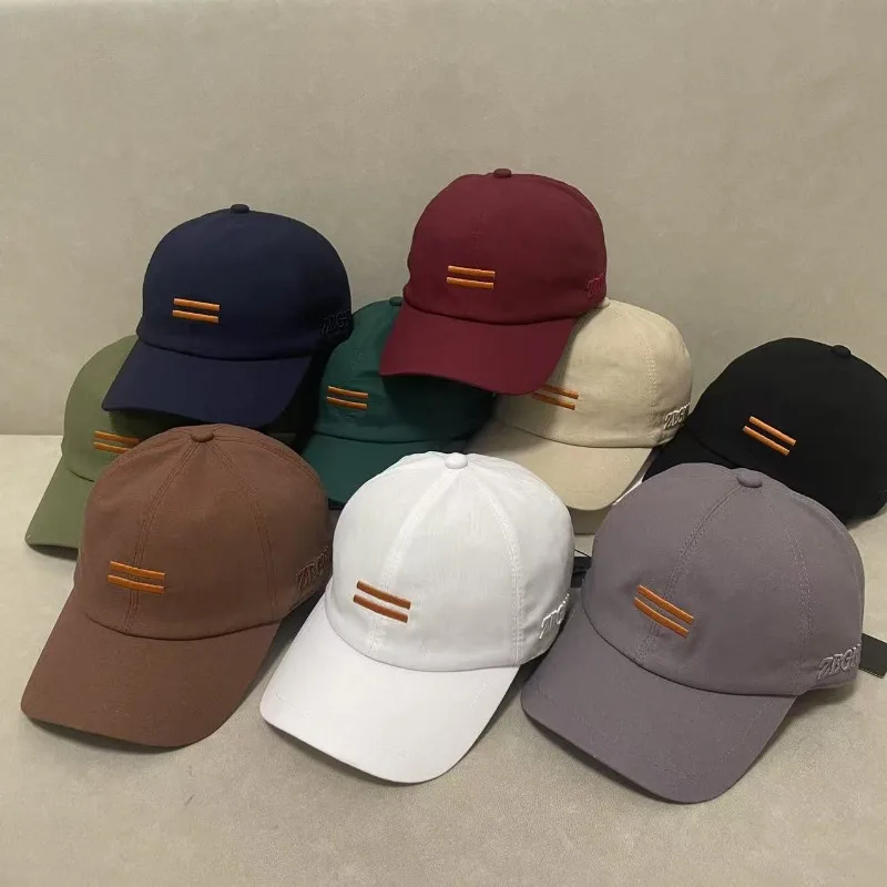 

New baseball cap with letter embroidery, duckbill hat for men and women, fashionable and easy to match, with horizontal bar