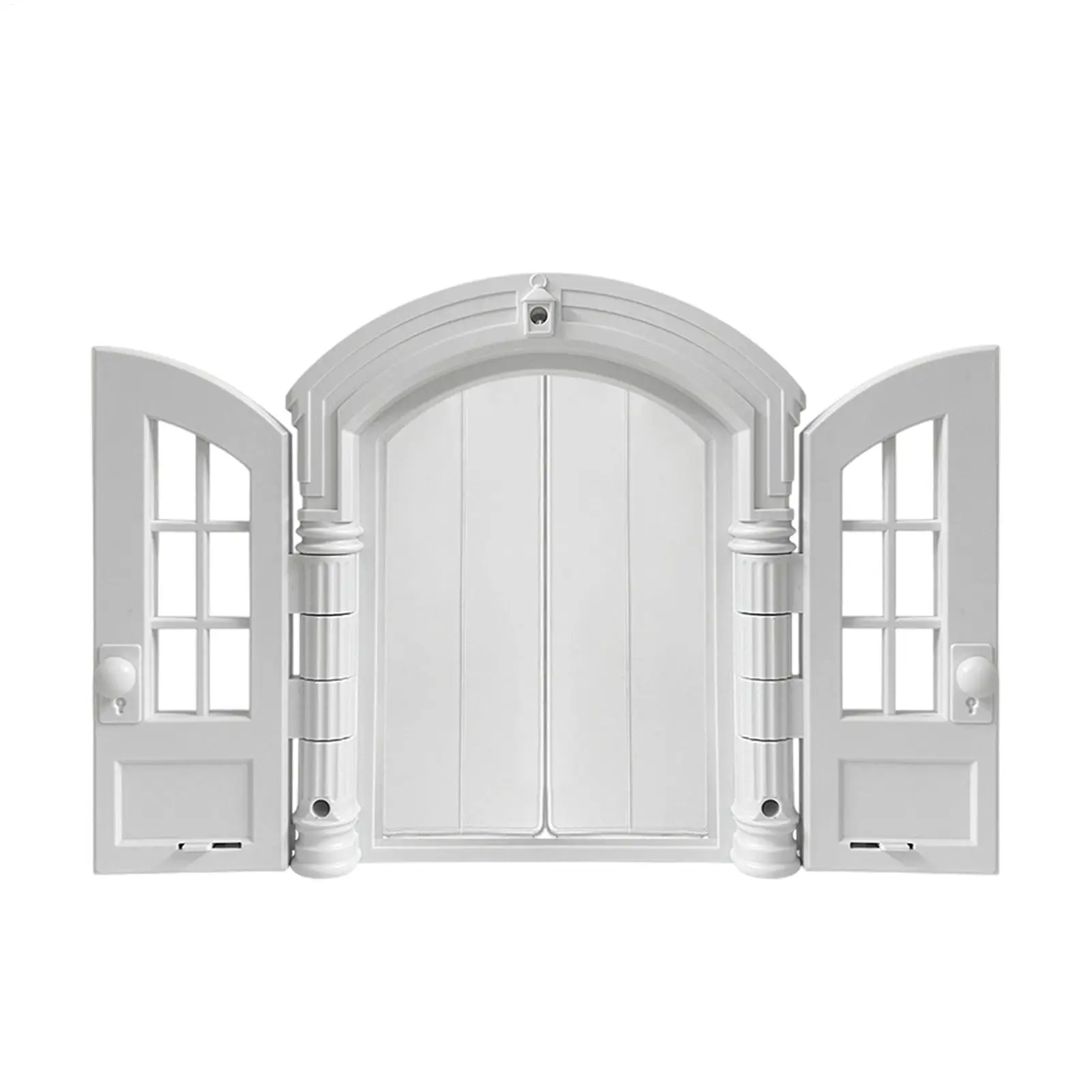 Katzenklappe für Fenster, ausbruchsicher, für kleine Rassen, französischer Stil, 9,45 x 10,83 x 2,83 Zoll, für Schlafzimmer, Garage, Innen- und Außenbereich