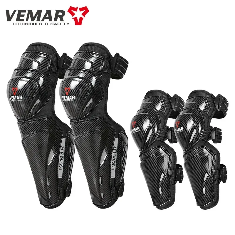 VEMAR 4-Piece Motorcycle Knee & Elbow Pads Support Breathable Lightweight Protective Gear for Motorbike Off-Road Cycling Riding