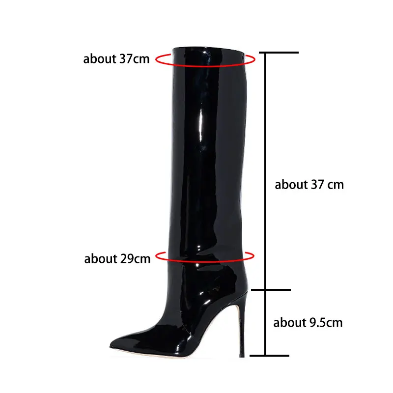 Women Knee High Boots Fashion Crocodile Print Thin High Heel Ladies Shoes Sexy Pointed Toe Party Women High Botas Mujer