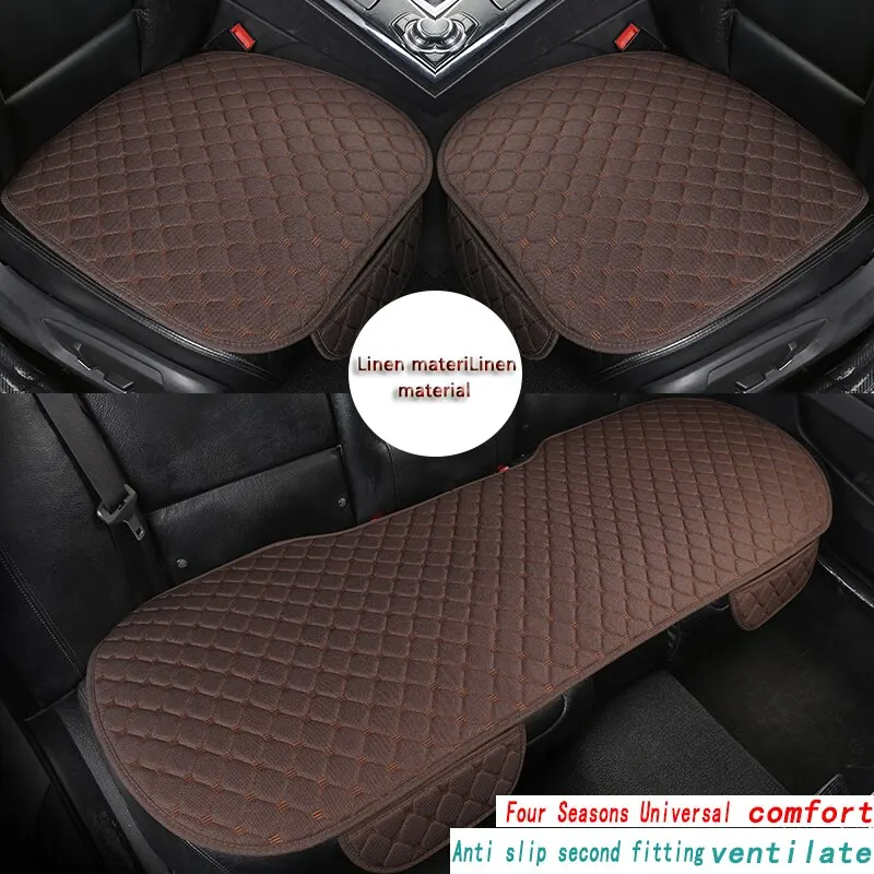 طقم من ثلاث قطع مبطن من الكتان بدون مسند ظهر لأربعة مواسم #2