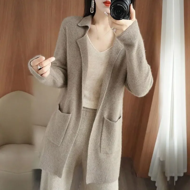 New Style Mid-length Style  Loose Fallow Can Be Worn Outside Long Sleeve Thin Pajamas Coat Top Grade Spring and Autumn Female