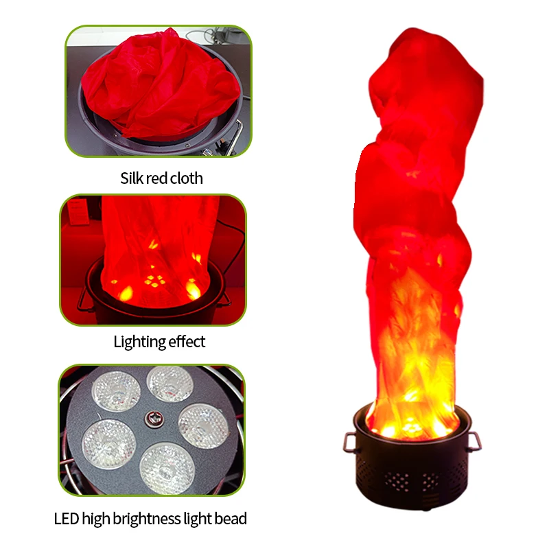 Factory Wholesale Premium LED Flame Effect Lamp 30cm/50cm Remote Control Fake Fire Light for DJ Party Stage Decor​