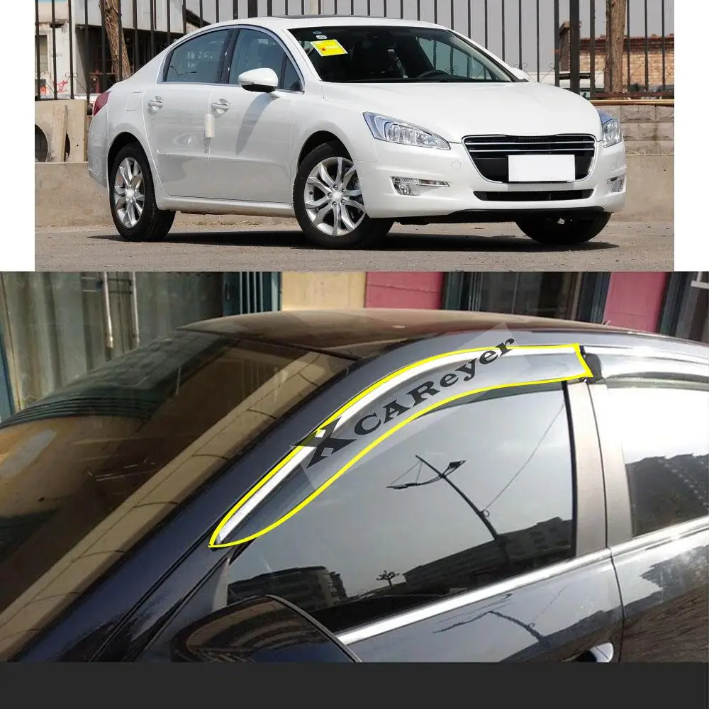 For Peugeot 508 2011 2012 2013 2014 2015 2016 2017 2018 Car Sticker Plastic Window Glass Wind Visor Rain/Sun Guard Vent