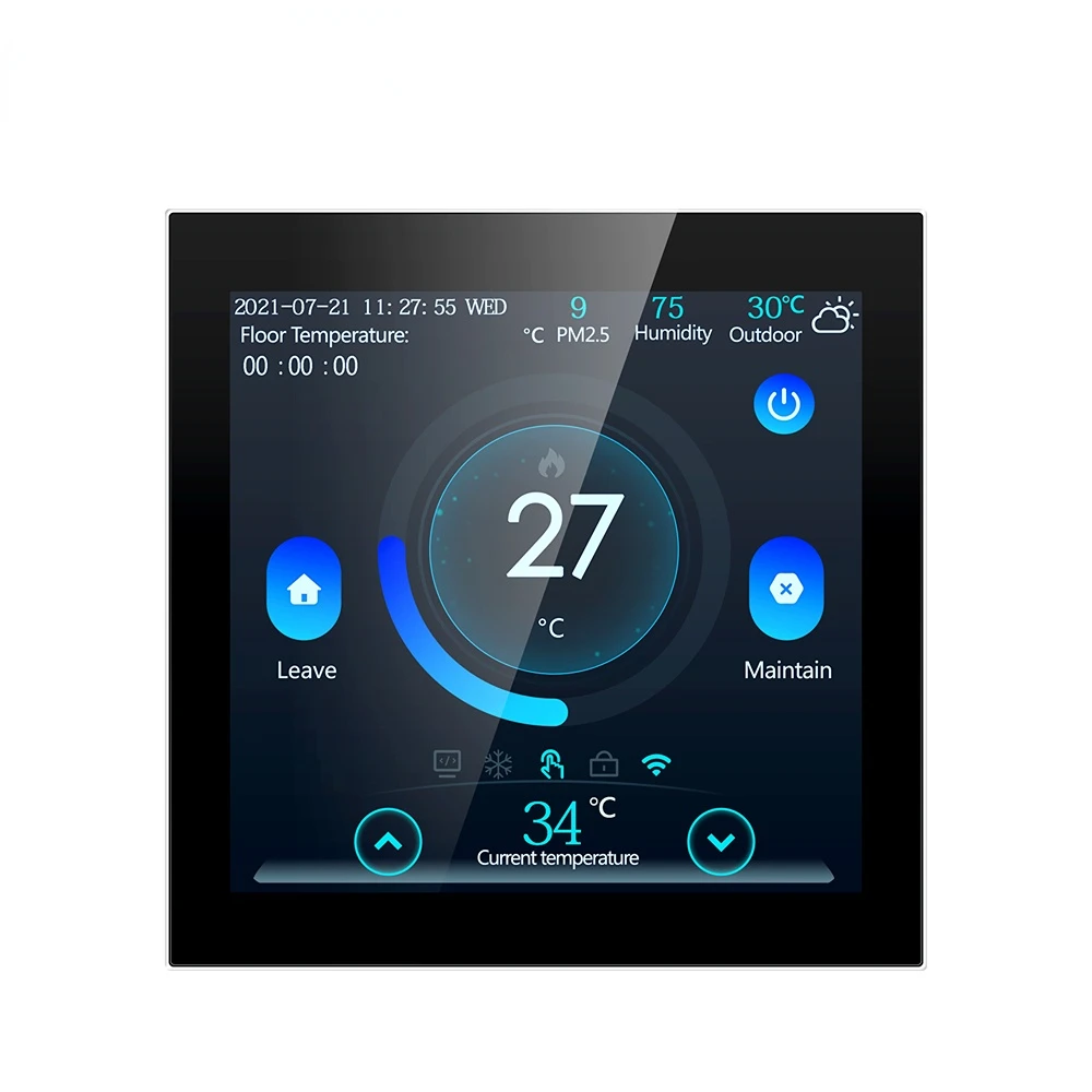 

Умный Wi-Fi термостат с сенсорным ЖК-экраном, контроллер температуры для умного дома с электрическим/водяным подогревом