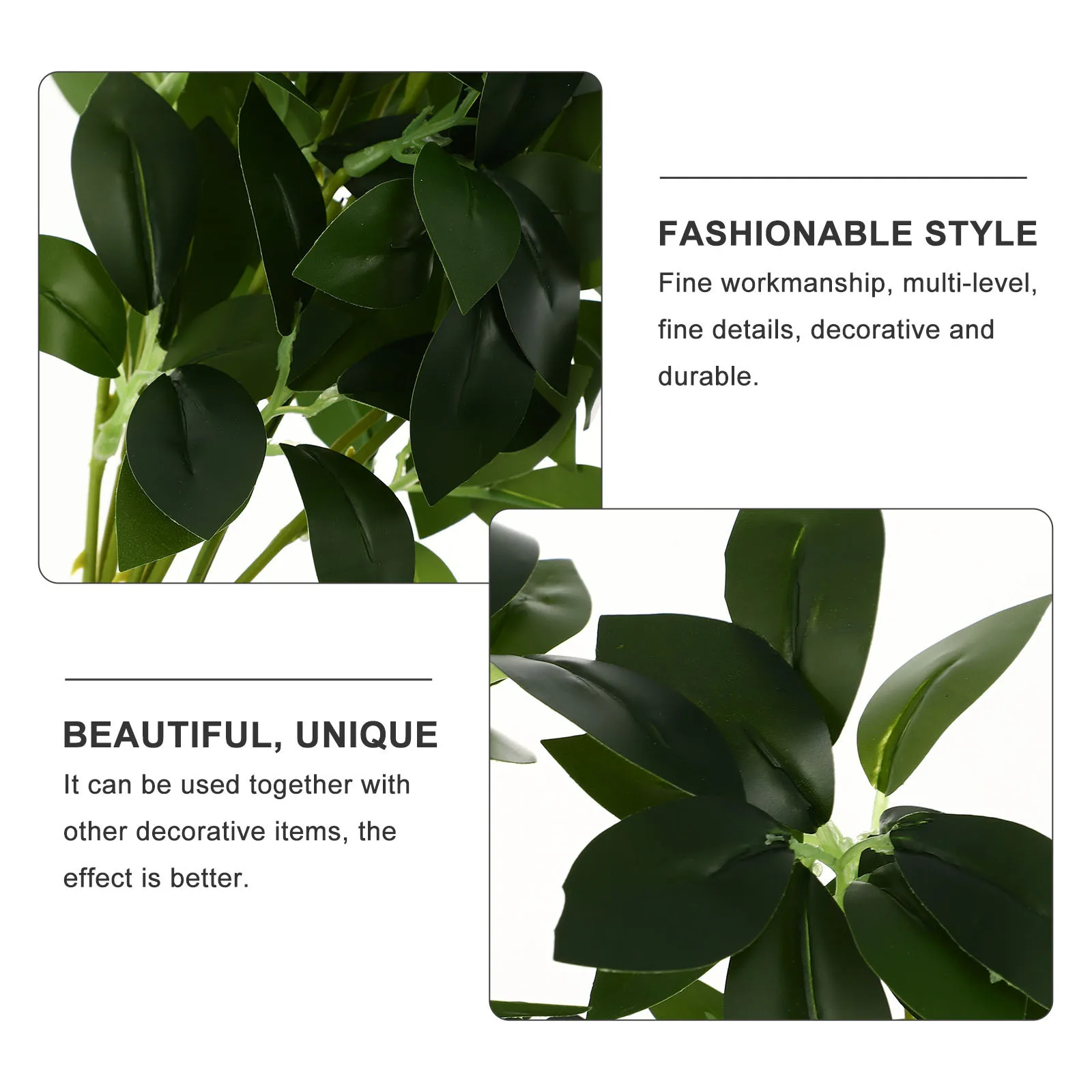 

3pcs Simulated Odorata Leaf Bundle Realistic Fake Plants For Home Decor Living Room Wedding Scene Layout Prop Household