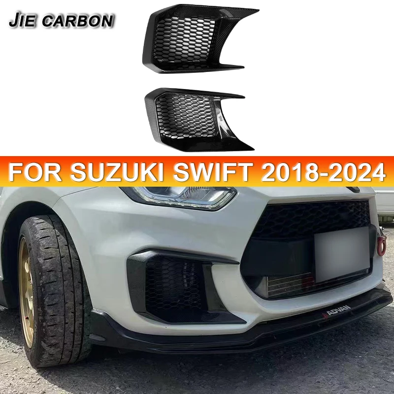 Fits 2017-2024 Year Suzuki SWIFT Sport , ZC33S, Front Bumper Side Vent Hoods, Auto Accessories, Trim Wings, Carbon Fiber Exterio