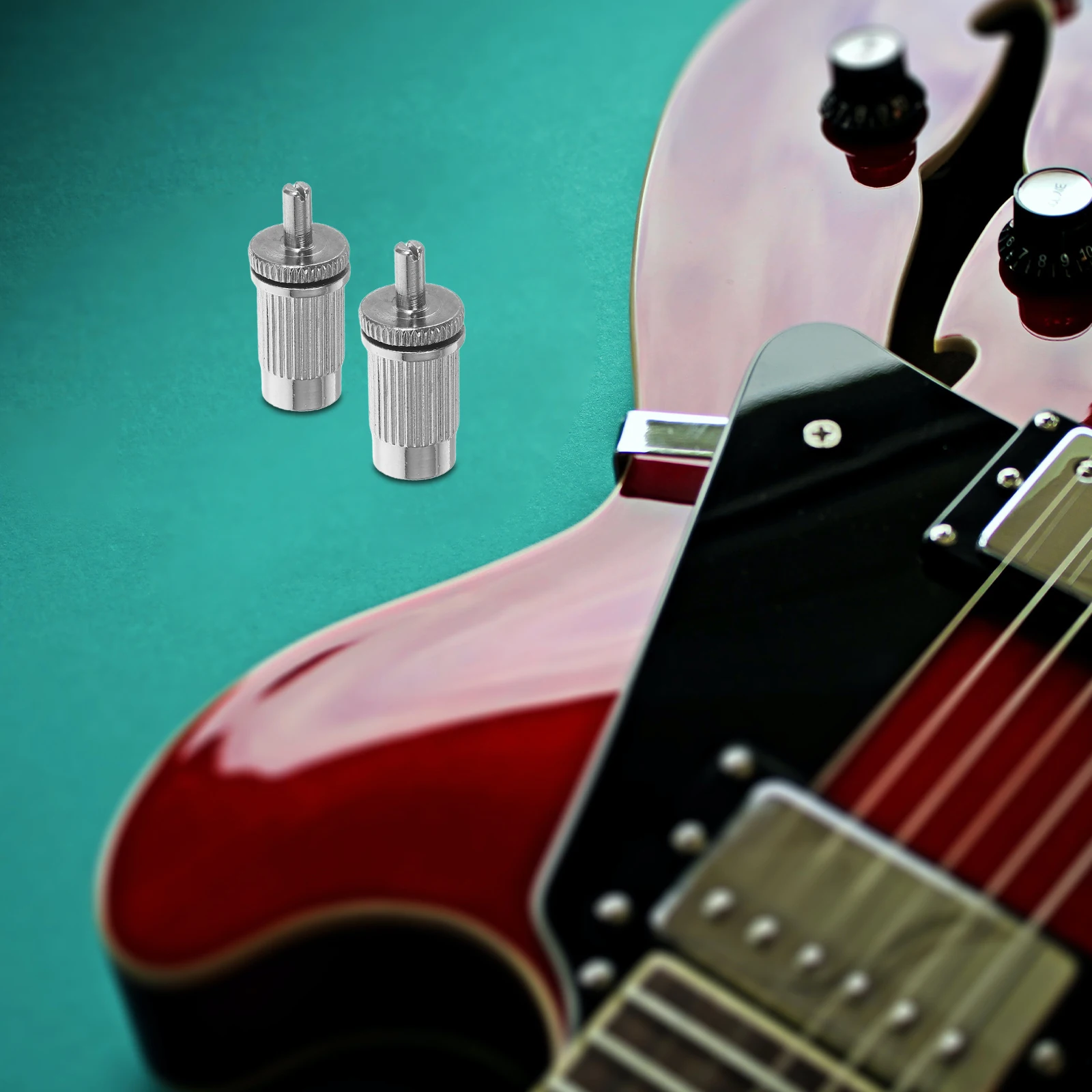 

4pcs Electric Guitar Adjusting Screws Metal Bridge Studs Replacement Adjustable Height Compatible With Various Models Guitar