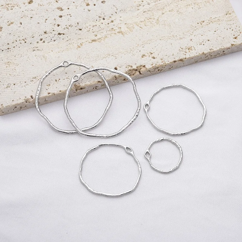 Breloques géométriques en alliage de Zinc, 10 pièces, pendentif rond goutte pour boucles d'oreilles, collier résultats de bijoux, fournitures de fabrication