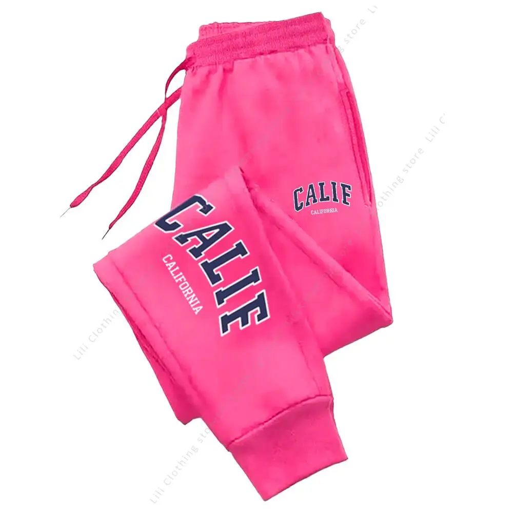 Women's Pants High Quality Trousers Autumn Winter CALIF Letter Print Casual Sports Sweatpants Outdoor Running Jogger Pants Woman - Image 6