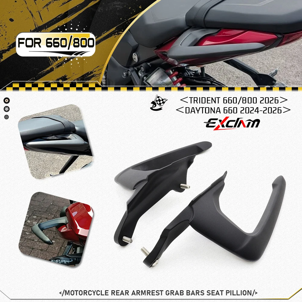 Pour Trident 660 800 2026 Daytona 660 – Barres d'appui arrière en aluminium pour moto, repose-selle passager