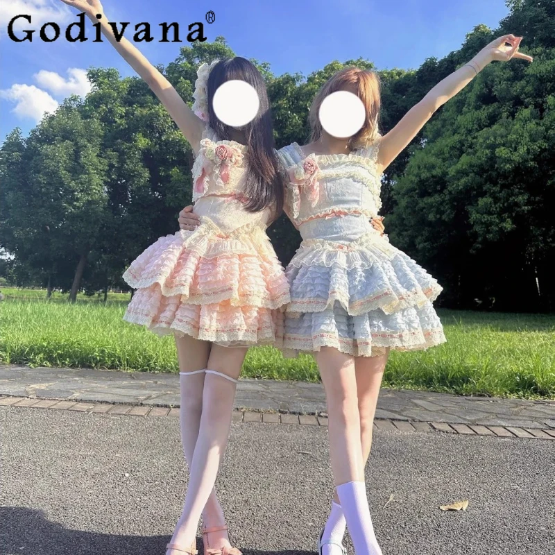 Lolita Spring Autumn Cosplay Comic Dress Female Ballet Style Exhibition Grown Up Dress Women's Ceremony Short Party Dress
