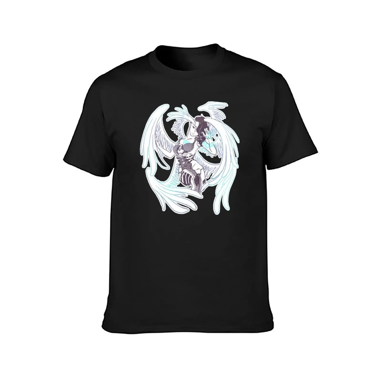 Siren Angel T-Shirt chłopcy zwierzęcy nadruk chłopcy białe męskie koszulki graficzne hip hop