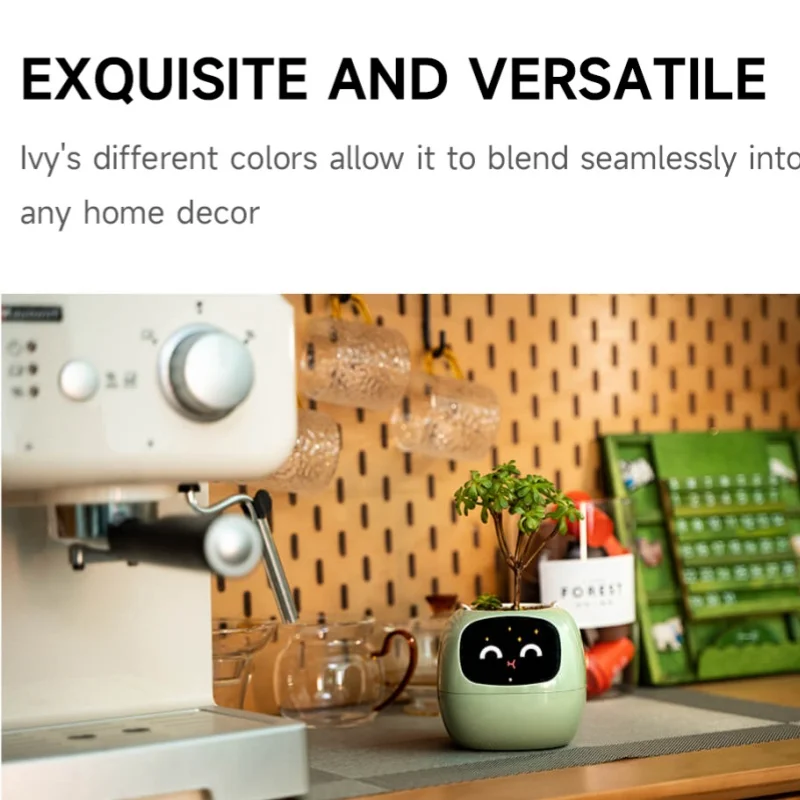 IVY Plant Cute Pet Robot Electronic Pet Flower Pot Healing AI Electronic Toy Creative Air Purification