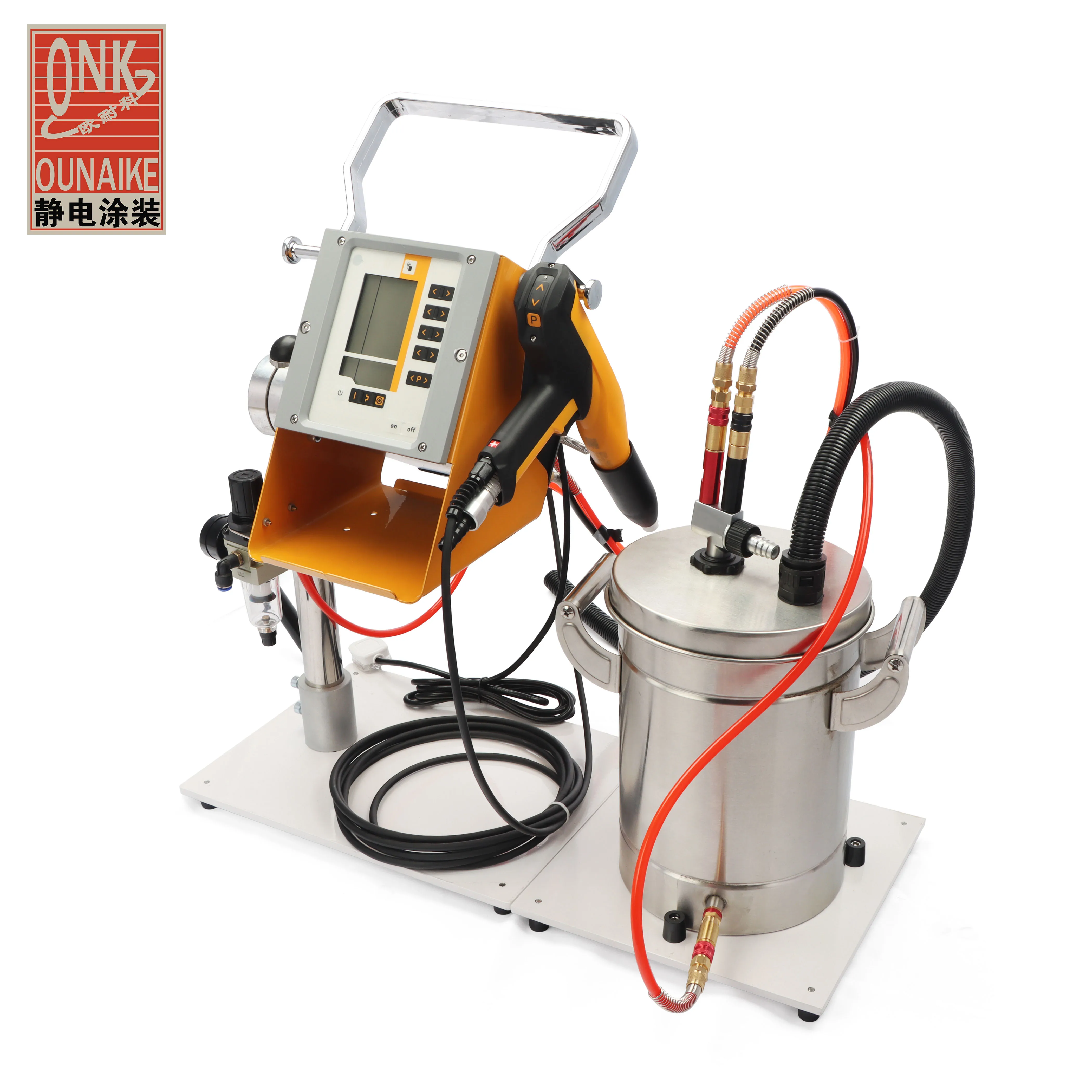 

Portable small powder spraying machine equipment PLC + touch screen control, steel high productivity coating equipment