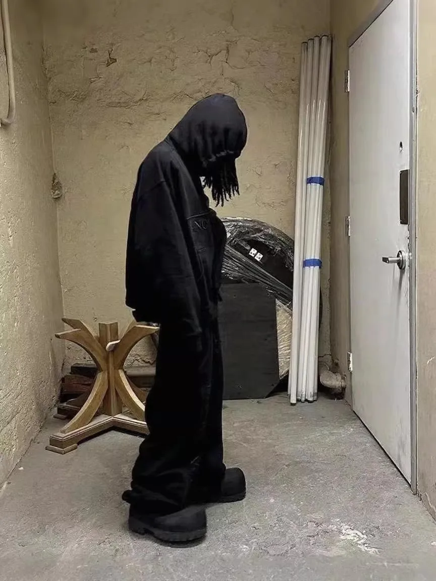 2026 Anonymous Club  Black loose hoodie sporty sweatpants suits WY1490