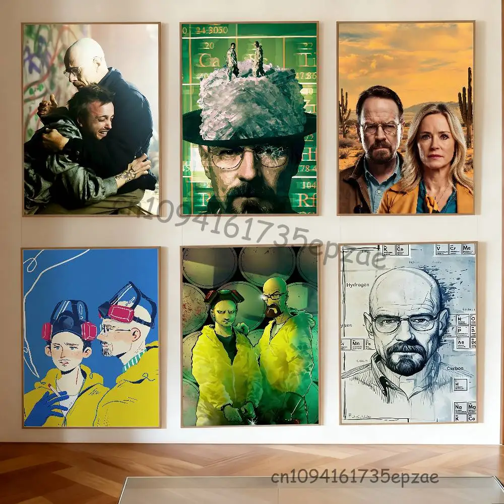 

Walter Jesse B-Breaking B-Bad Poster HD Art Sticky Wall Waterproof Home Living Room Bedroom Bar Aesthetic Decoration
