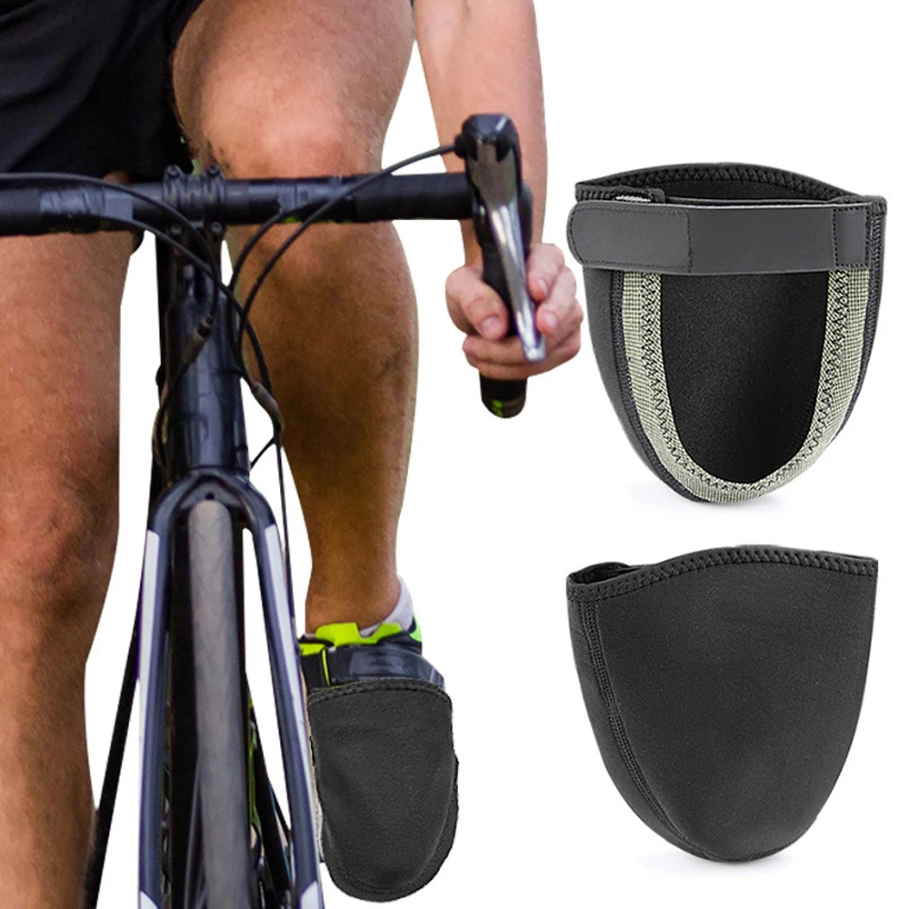 زوج واحد من أغطية أصابع القدم لركوب الدراجات في الطقس البارد، غطاء حماية لأصابع القدم للدراجة الحرارية للرجال والنساء #3