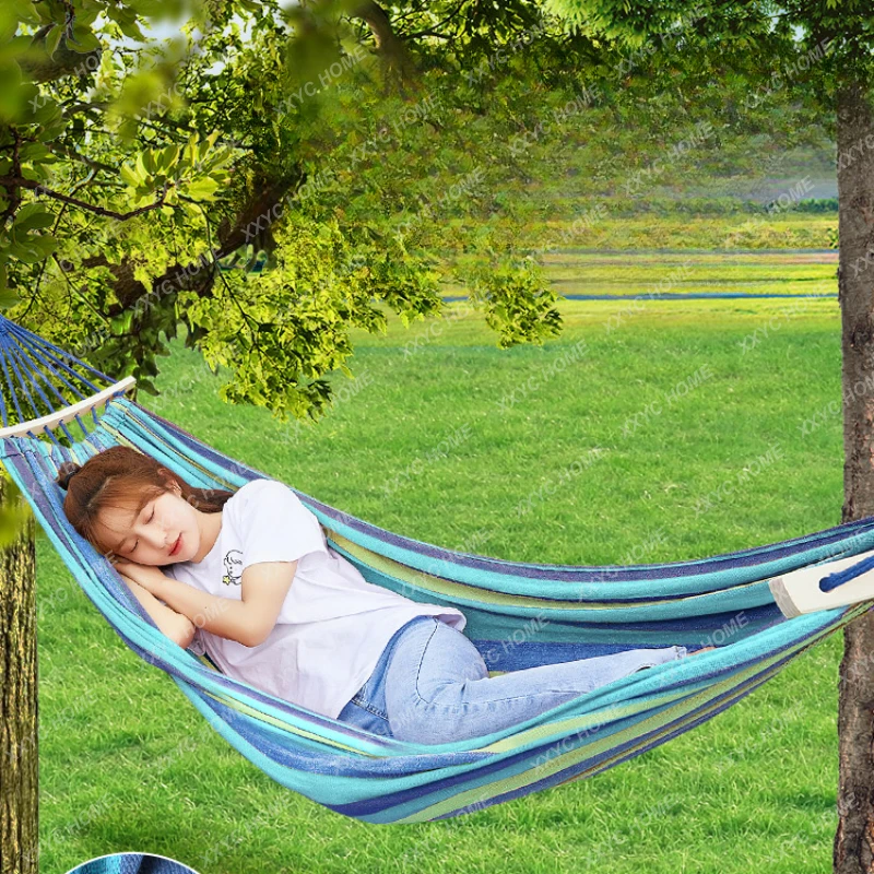 Hammock Outdoor Summer Swing Anti-Rollover Adult Household Double Glider Dormitory Indoor Camping Net Bed