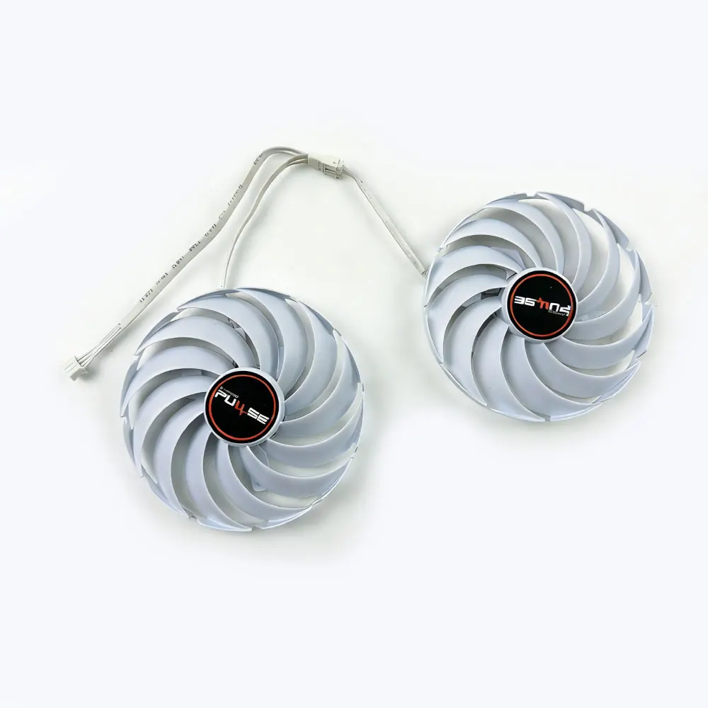 Ventiladores de refrigeración de repuesto para GPU, color blanco, 4 pines, alto flujo de aire, bajo nivel de ruido, para tarjeta gráfica Sapphire RX RX6750 GRE 6600/6600 XT/6650 XT