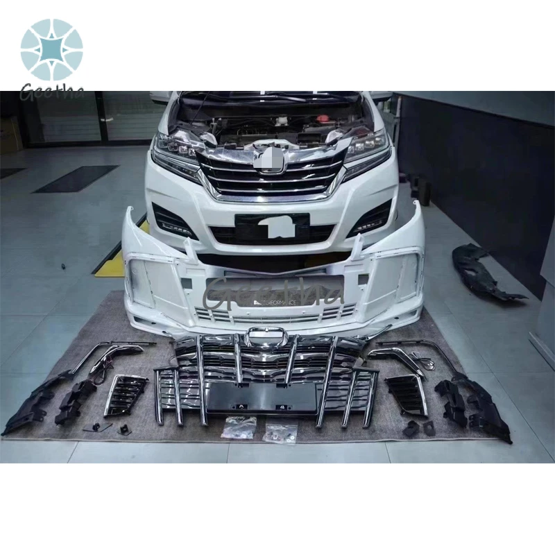 Runde PP Material Auto Parts for Honda Elysion 2016-2020 Upgrades Saint Seiya Style Body Kit Front Bumper Assembly Grille