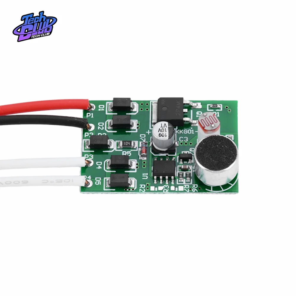 AC 220V Sound Voice Sensor Switch Indoor Intelligent Auto On Off Lights Switch sensore vocale interruttore di alimentazione