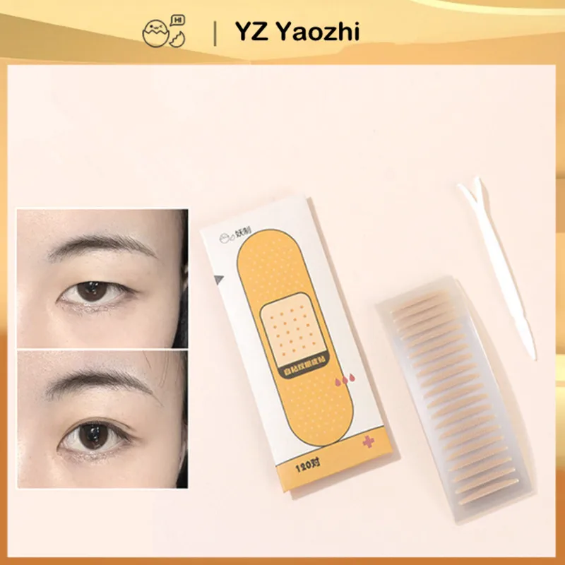 Yaozhi 120pairs Invisible Double Eyelid Tape Self-Adhesive Transparent Matte Waterproof Fiber Stickers