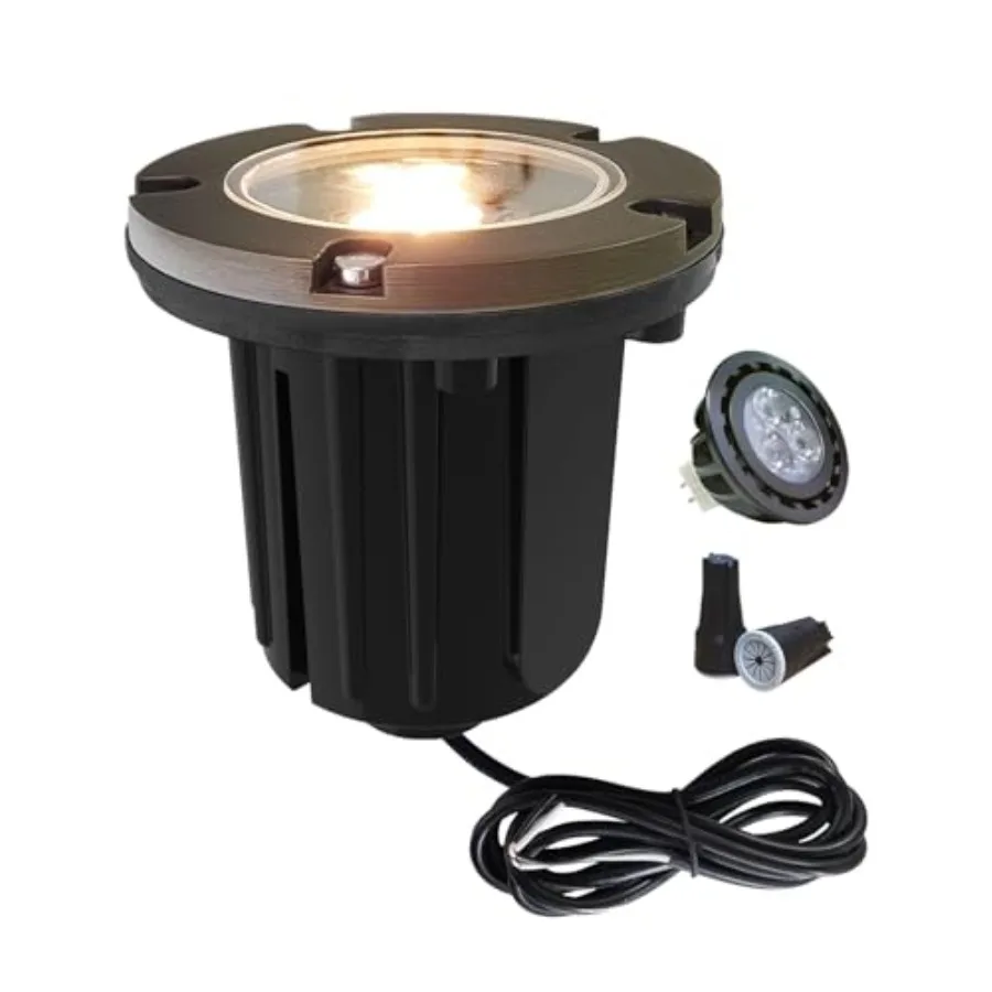 

Low Voltage Landscape Lights φ125 mm Brass Top Cover 12V Outdoor In Ground Lights LED Well Lighting for Pathway Driveway Deck S