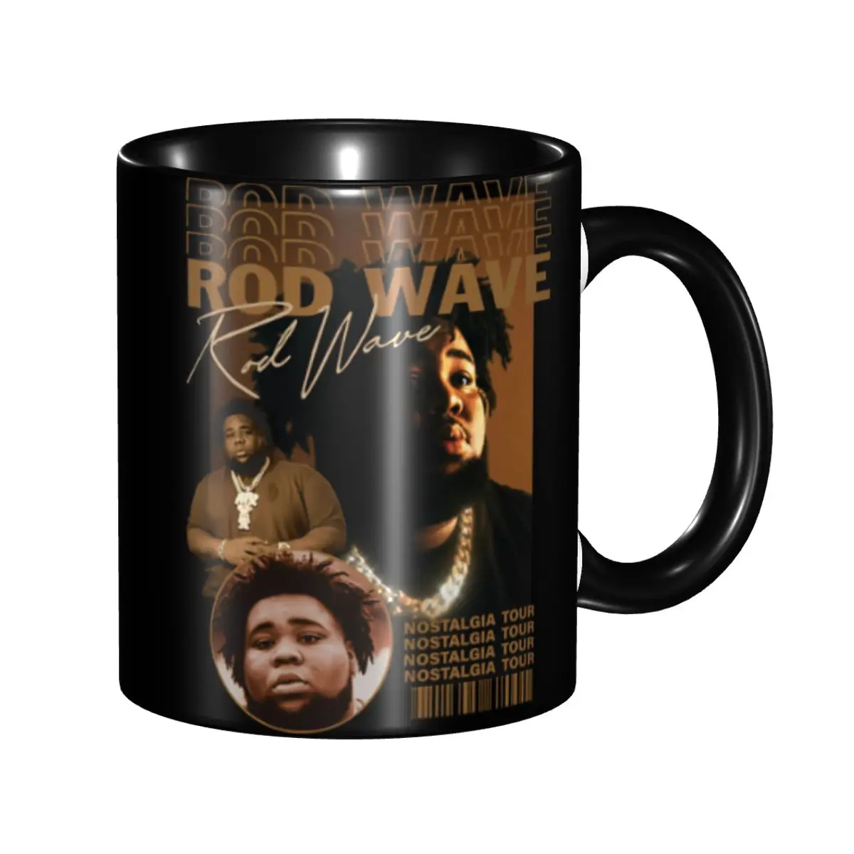 Rod Wave Nostalgia Tour 2024 Merch Coffee Mug Kawaii Hip Hop Rapper Tea Cups Gifts