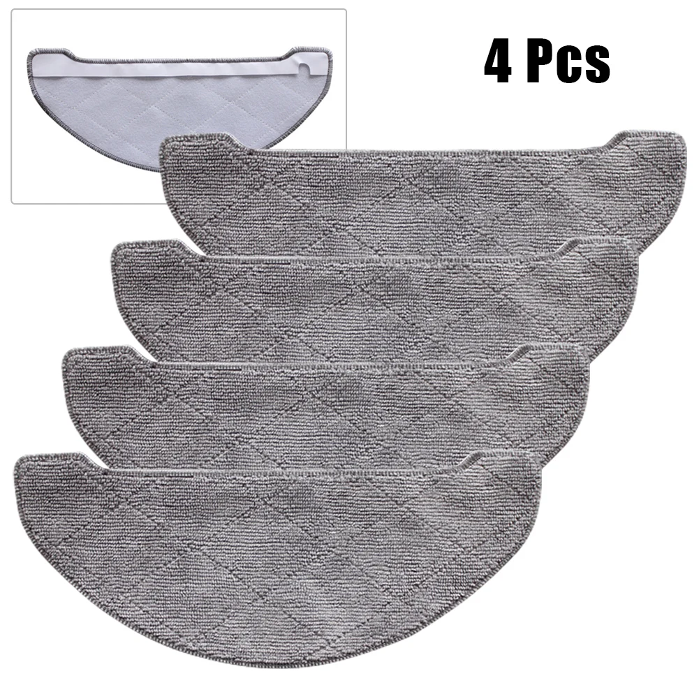 4pcs For IMILAB V1 Robot Vacuum Cleaner Accessories Washable Mop Cloths Pads Microfiber Rags Dry And Wet Usage Floor Cleaning