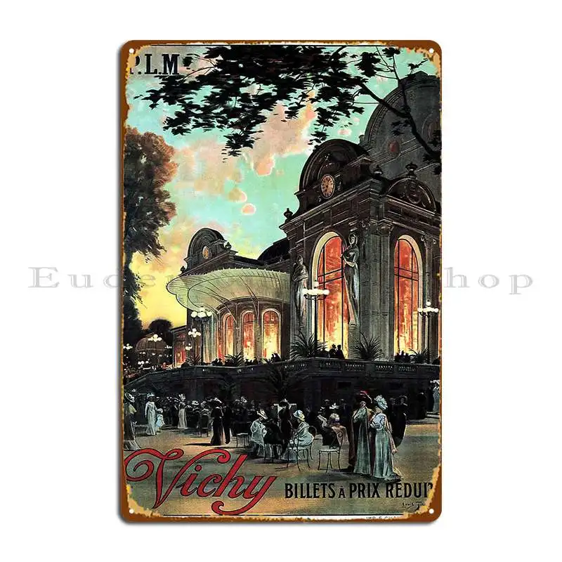 France Billets A Prix Reduits Vintage French Tourism Poster Advertisement Metal Plaque Living Room Bar Cave Tin Sign Poster