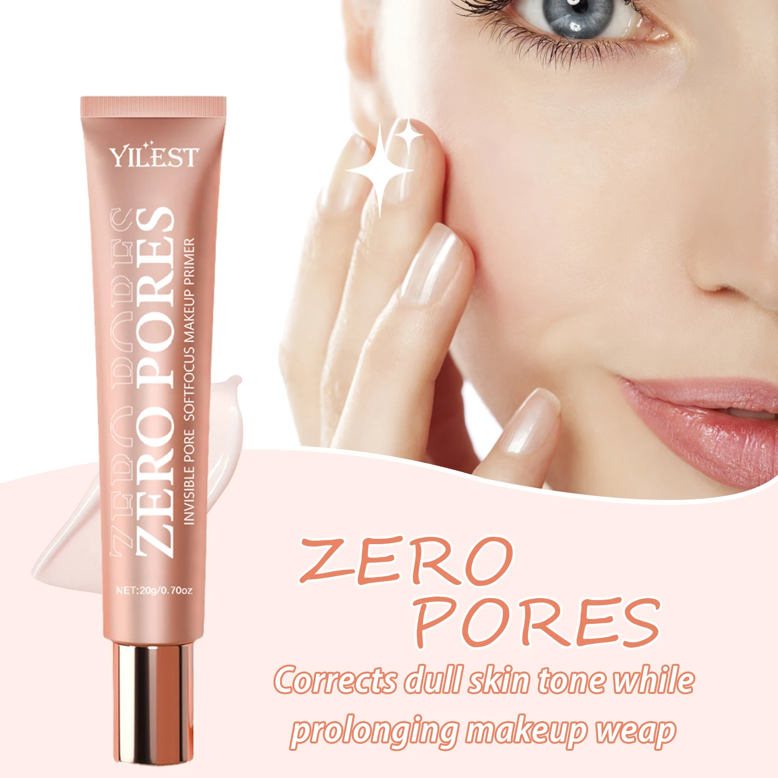 

2/1pcs Invisible Pore Cream Moisturizing Facial MatteConcealer Makeup Invisible Pore Primer Smooth Brighten Face Oil Control